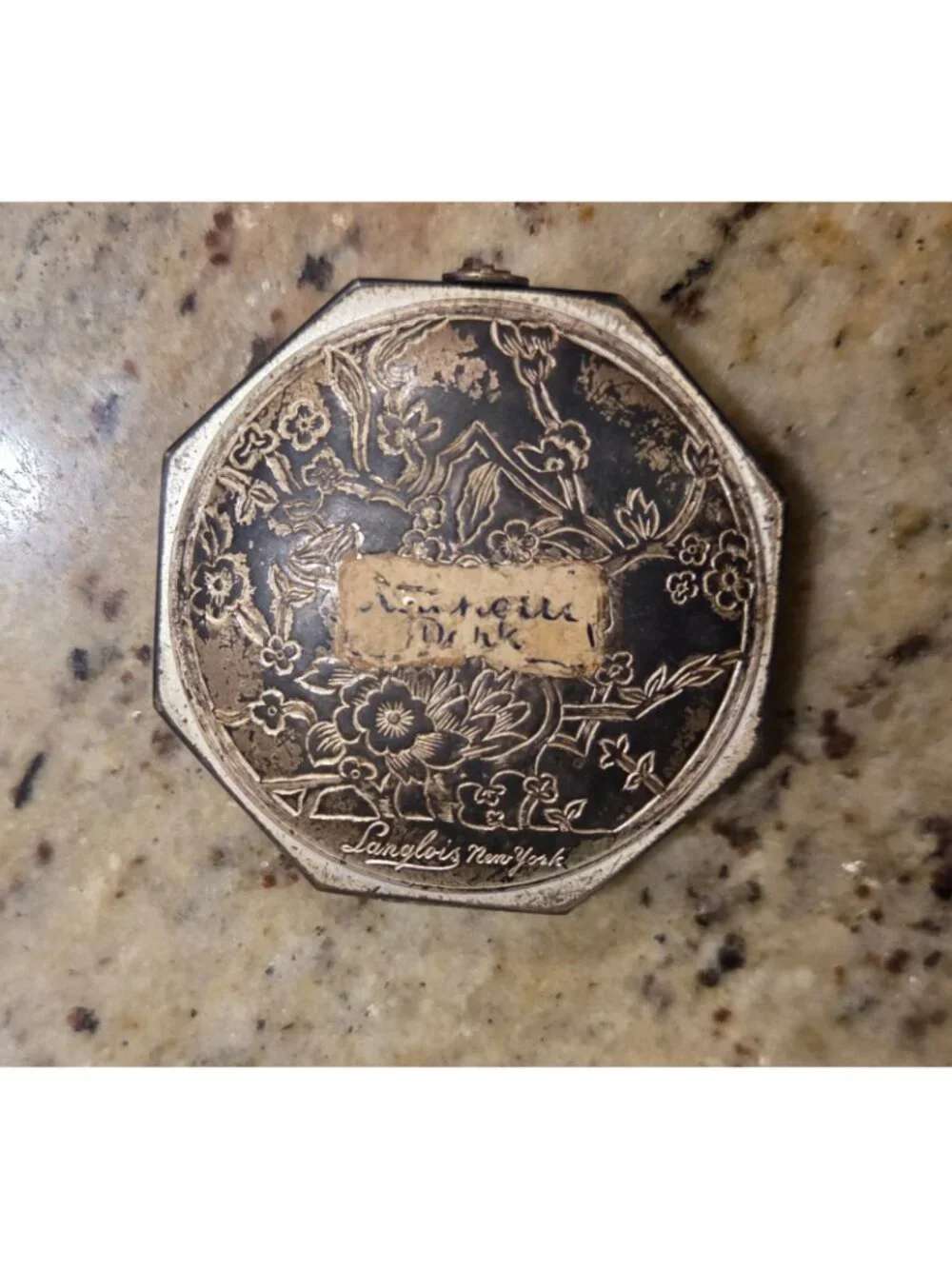 Vintage Langlois New York Shari with Powder Compact Antique
